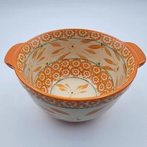 Tara Temptations Presentable Ovenware Old World Bowl 1 Quart w/ Handles Orange